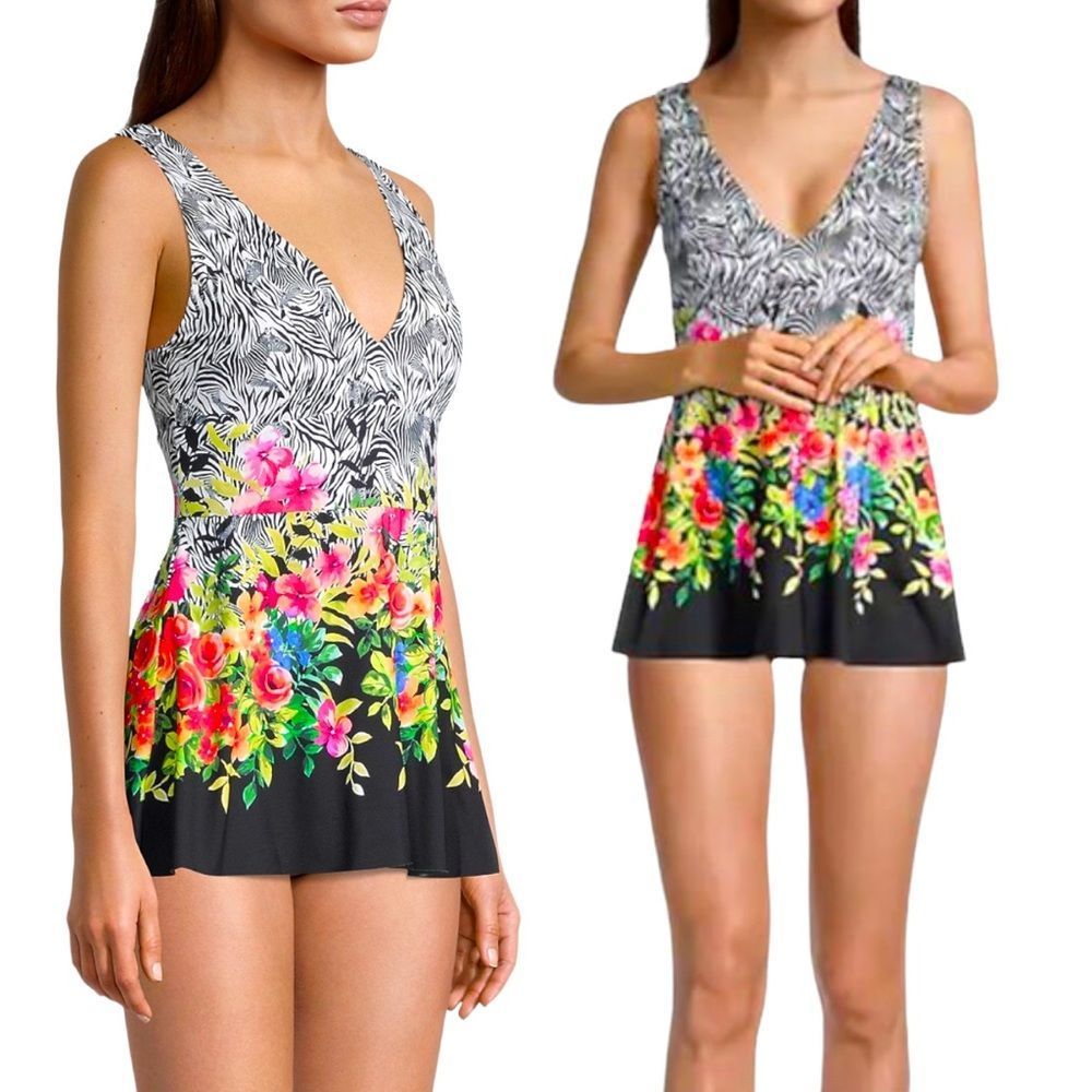 ⚠️SOLD-EB-1/5/23⚠️Johnny Was Rose Skirted One Piece Swimsuit - Picture 6 of 16